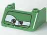 Windscreen 3 x 4 x 1 1/3 with 2 Studs on Top with Brown Eyes on White Background Pattern 2