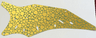Cloth Wing Triangle 27 1/2 x 11 Right with Gold Scales Pattern