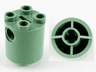 Brick, Round 2 x 2 x 2 Robot Body with Bottom Axle Holder (x Shape / + Orientation)