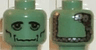 Minifigure, Head Alien with Frankenstein Monster Pattern