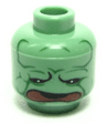 Minifigure, Head Alien with HP Mandrake Plant Face, Red Mouth Pattern
