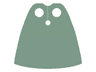 Minifigure Cape Cloth, Standard - Traditional Starched Fabric - 4.0cm Height