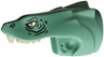 Serpent Basilisk Head with Gold Eyes, Black Wrinkles and Nostrils, Tan Teeth Pattern