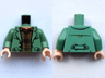 Torso Harry Potter Arthur Weasley Open Jacket over Brown Shirt Pattern / Sand Green Arms / Light Nougat Hands