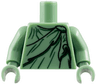 Torso Female Robe with Black Gathers and Dark Green Wrinkles Pattern / Sand Green Arms / Sand Green Hands