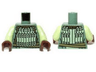 Torso LotR Armor with Gold and Light Green Scales Pattern / Yellowish Green Arms / Reddish Brown Hands