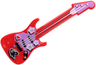 Minifigure, Utensil Musical Instrument, Guitar Electric with Silver Strings and Stars, Heart, Medium Lavender Pickguard and Black Butterfly Pattern