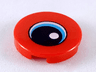 Tile, Round 2 x 2 with Bottom Stud Holder with Eye with Medium Azure Iris and Black Pupil Pattern