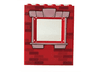 Panel 1 x 6 x 6 with Window with Bricks and White Window Frame Pattern