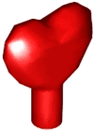 Rock 1 x 1 Jewel Heart Shaped