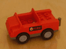 Duplo Car with 2 x 2 Studs and Dark Gray Base with Fire Pattern