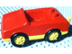 Duplo Car with 1 x 2 Studs with Yellow Base and Wheels