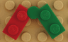 Hinge Plate 1 x 4 Swivel with Green Top (2429 / 2430)