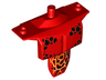 Large Figure Torso Armor Shoulder Studs with Black Spots and Orange Veins Pattern