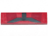 Tile 1 x 4 with Black Lines and Angular Stripe Pattern (BrickHeadz Sith Trooper Helmet Front)