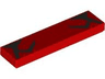 Tile 1 x 4 with Black Markings Pattern (BrickHeadz Darth Maul Lower Face)