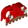 Horse Barding, Ruffled Edge with Gold Lions and Gold Chain Mail Pattern
