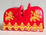 Horse Barding, Ruffled Edge with Yellow Lions Pattern
