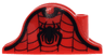 Minifigure, Headgear Hat, Pirate Bicorne with Black Spider Logo, Web and Trim Pattern
