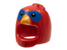 Minifigure, Headgear Head Cover, Costume Bird with Turkey Black Eyes, Blue Mask, Bright Light Orange Beak, and Wattle Pattern