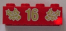 Brick 2 x 4 with Gold Holly and '16' Pattern