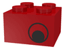 Brick 2 x 2 with Black Eye Offset Pattern on Opposite Sides