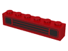 Brick 1 x 6 with Black Car Grille Pattern