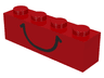 Brick 1 x 4 with Smile Pattern