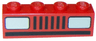 Brick 1 x 4 with Grille Lines and White Car Headlights Pattern