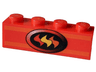 Brick 1 x 4 with Oval Fire Logo on Orange Stripes Pattern