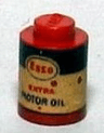 Brick, Round  1 x 1 - Solid Stud, No Bottom Lip with Esso Extra Motor Oil Pattern (Sticker) - Sets 1247-2 / 1251-2