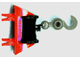 String Reel 1 x 4 x 2 Complete with Black String and Dark Gray Hook with Tow Ball