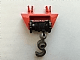 String Reel 1 x 4 x 2 Complete with String and Dark Bluish Gray Hook with Tow Ball