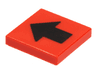 Tile 2 x 2 with Wide Black Arrow Pattern