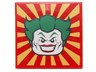 Tile 2 x 2 with Joker Face on Red and Yellow Striped Background Pattern