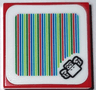 Tile 2 x 2 with Super Mario Scanner Code Koopa Paratroopa Pattern (Sticker) - Set 71380