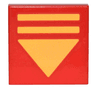 Tile 2 x 2 with Yellow Triangle Arrow and 2 Lines Pattern