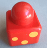 Primo Brick 1 x 1 with 3 Yellow Spots Pattern