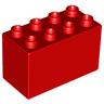 Duplo, Brick 2 x 4 x 2