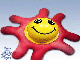 Primo Teether Star with 8 Arms and Yellow Center with Face Pattern