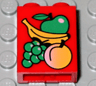 Brick 1 x 2 x 2 with Inside Axle Holder with Fruit Pattern