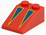 Slope 33 3 x 2 with Blue Triangles with Yellow Borders Pattern