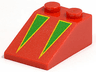 Slope 33 3 x 2 with Green Triangles with Yellow Borders Pattern