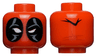 Minifigure, Head Male Mask Black with White Eye Holes Pattern (Deadpool)