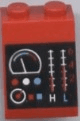 Slope 65 2 x 2 x 2 without Bottom Tube with Gauges and Buttons on Black Background Pattern