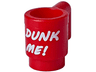 Minifigure, Utensil Cup with White 'DUNK ME!' Pattern