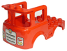 Duplo Cabin Truck 4 x 8 x 3 1/2 with Silver Grille, Fire Badge, and Lights Pattern