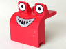 Duplo Bulldozer Front with Eyes Looking Straight and Smile Pattern (Muck)