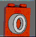Duplo, Brick 1 x 2 x 2 with One Light Tire Pattern
