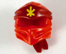 Minifigure, Headgear Ninjago Wrap Type 4 with Molded Dark Red Headband and Printed Yellow Ninjago Logogram Letter K Pattern